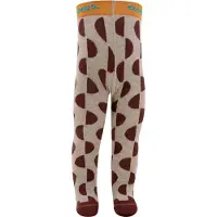 Ewers Maillot Kindermaat - Halve Cirkels Grafisch Design - Donkerbeige & Donkerbruin-80/86