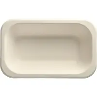 Papstar 100 Menubakken topseal Suikerriet 950 ml 5,6 cm x 15 cm x 24 cm wit