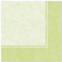 Papstar Servietten "ROYAL Collection Linum", hellgrün aus Tissue, 1/4 Falz, 4-lagig, Maße: 400 x 400 mm