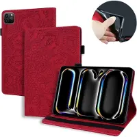 Mobigear Tablethoes geschikt voor Apple iPad Pro 11 Inch (2025) Hoes | Mandala Bookcase - Rood