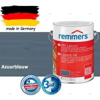 Remmers HK-Lazuur 3in1 Azuurblauw 2,5L – Premium Houtbeschermingsbeits voor Buiten – Oplosmiddelhoudend – UV- & Vochtwerend – Impregneer, Grondlaag & Beits in Eén