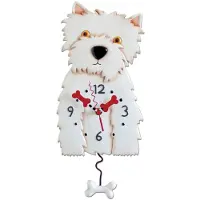 Allen Designs Grappig klokje westie hondje