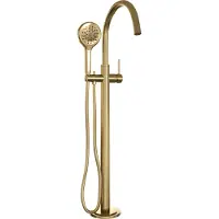 Brauer Gold Edition vrijstaande badkraan set 2 goud geborsteld PVD
