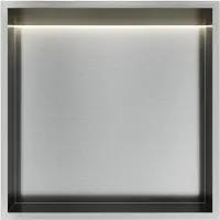 Hotbath &More inbouwnis met verlichting 30x30x10cm RVS