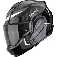 Scorpion EXO-TECH Evo Pro Acuti Systeemhelm Zwart/Zilver L