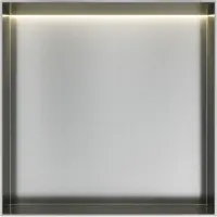 Hotbath &MORE Inbouwnis 30x30x10cm frameless + LED RVS 316