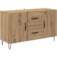 vidaXL Dressoir met lade Artisan Eiken 100 x 36 x 60 cm Bewerkt hout