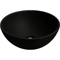Ink Otello XS Opzet Fonteinkom Rond 24cm Keramiek - Mat Zwart - 8718835075385 - Wastafels, Fonteinen, Opzetfonteinen