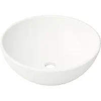 Ink Otello Opzetwastafel Rond 40cm Keramiek - Glans Wit - 8718835075392 - Wastafels, Opzetwastafels