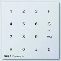 Gira Bel + deurintercom, Sleutelloos In Codeklavier TX 44 (WG UP) Puur wit