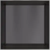 Hotbath &MORE Inbouwnis 30x30x10cm frameless Geborsteld Zwart PVD