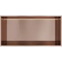 Hotbath &MORE Inbouwnis 30x60x10cm met LED IP44 Geborsteld Koper PVD