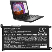 123accu Dell 0YKG3C / RF9H3 accu (11.4 V, 3400 mAh, huismerk)