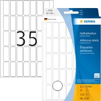 Herma Etiketten 2350 Klevend Wit 12 x 30 mm 32 Vellen à 32 Etiketten