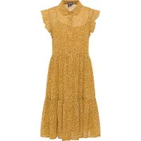 Dreimaster Blousejurk donkergeel / groen / wit