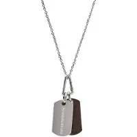 Emporio Armani Ketting zwart / zilver
