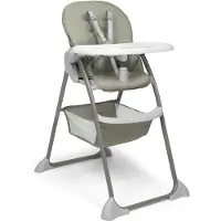 Hauck Sit N Fold, multifunctionele kinderstoel, beklede zitting, grijs, salie, wit, met patroon, 5-punts veiligheidsharnas, maximaal 15 kg