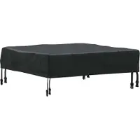 vidaXL Tafel Dekking Effen Zwart 62 x 62 x 15 cm 600D Oxford Stof
