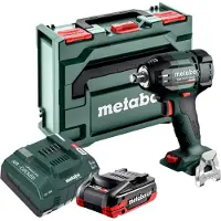 Metabo SSW 18 LTX 550 BL accu-slagmoersleutel 18 V 550 Nm borstelloos + 1x LiHDX accu 4,0 Ah + oplader + metaBOX