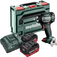 Metabo SSW 18 LTX 550 BL accu-slagmoersleutel 18 V 550 Nm borstelloos + 2x LiHD accu 5,5 Ah + oplader + metaBOX
