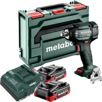 Metabo SSW 18 LTX 550 BL accu-slagmoersleutel 18 V 550 Nm borstelloos + 2x LiHDX accu 4,0 Ah + oplader + metaBOX