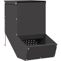 vidaXL Konijnenvoerbak Zwart 17,5 x 26 x 28,5 cm 1,5 kg