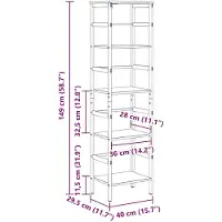 vidaXL Boekenplank 4-laags 40 x 29.5 x 115 cm Bewerkt hout
