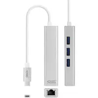 Nanocable USB 3.0 naar Gigabit Ethernet adapter 10.03.0404, zilverkleurig