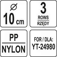 YATO Rioolontborstel 10cm - Voor Professioneel Gebruik