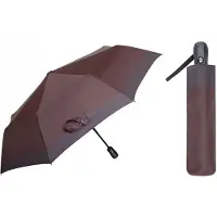 Parasol Automatische Herenparaplu Bruin Visgraat - Carbon Steel
