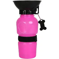 Wouapy drinkfles voor honden - 500 ml - roze - BPA VRIJ - handig - voor honden on the go - made in france