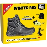 Safety Jogger Aras S3 Werklaars Hoog Zwart Winter Promobox | Maat: 40