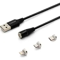 Savio CL-155 - 2 m - USB A - USB C/Micro-USB B/Lightning - USB 2.0 - 480 Mbit/s