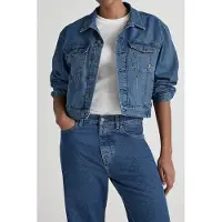 MUD Jeans Gina Jacket Medium Stone Maat: XL | Spijkerjassen Outlet | Dames | Groen