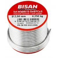 Bisan Soldeerdraad 2.5mm 250g - Zacht Lood voor Koperen Leidingen