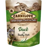 Carnilove Dog Pouch Eend / Timothy Gras 12X300 GR