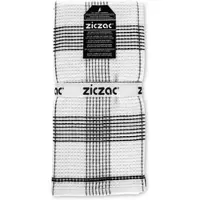 Ziczac Keukendoek Culinary Duo Waffle Black (Set van 3) - 50 x 76 cm