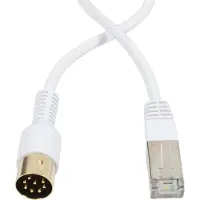 BOSSCOM RJ45 - DIN 8-pins / Powerlink PL8 (m) kabel voor B&O | wit | 1,8 meter