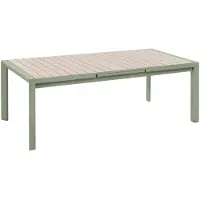 Hespéride Uitschuifbare tuintafel voor 10 personen van aluminium met houteffect ÉVASION