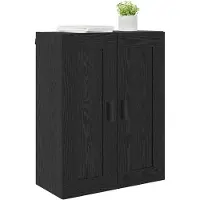 vidaXL Wandkast Zwart Eiken 69,5 x 34 x 90 cm Bewerkt hout