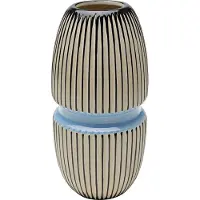 Kare Vaas Calabria, blauw/beige, porselein, handgemaakt Calabria, blauw, Woon-/ Eetkamer, Keramiek, Design