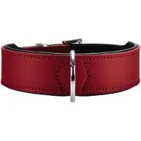 Hunter - Halsband Basic - Hondenhalsband Halsumfang 46-53 cm, rood/zwart