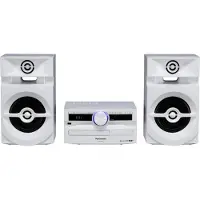 Panasonic SC-Ux104EG, Mini audiosysteem voor thuisgebruik, Wit, 1 toren, 300 W, 2-weg, 13 cm