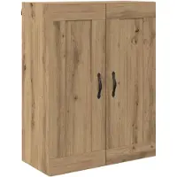 vidaXL Wandkast Artisan Eiken 69,5 x 34 x 90 cm Bewerkt hout