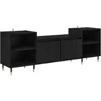 vidaXL TV Kast 160 x 35 x 55 cm Zwart Eiken Bewerkt hout