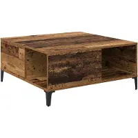 vidaXL Salontafel Oud Hout 80 x 80 x 36,5 cm Bewerkt hout