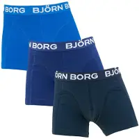 Björn Borg boxershort - blauw/donkerblauw/zwart (set van 3) Jongens Stretchkatoen - maat 134-140