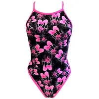 Turbo Double Heart Revolution Swimsuit Zwart,Roze 5XL Vrouw