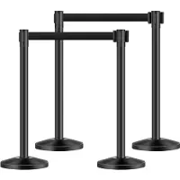 Vevor Crowd Control Barrier-palen (4-pack) met 4 intrekbare banden