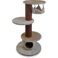 Duvo+ krabpaal giorgia beige met hangmat en pluche schuilhuis